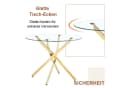JUFU Glastisch Rund Ø88cm ESG-Glas Silber/Gold Bild 4
