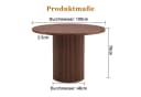 JUFU Esstisch rund 100 cm MDF Modernes Design Nussbaum-Optik Bild 1