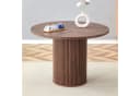 JUFU Esstisch rund 100 cm MDF Modernes Design Nussbaum-Optik Bild 2