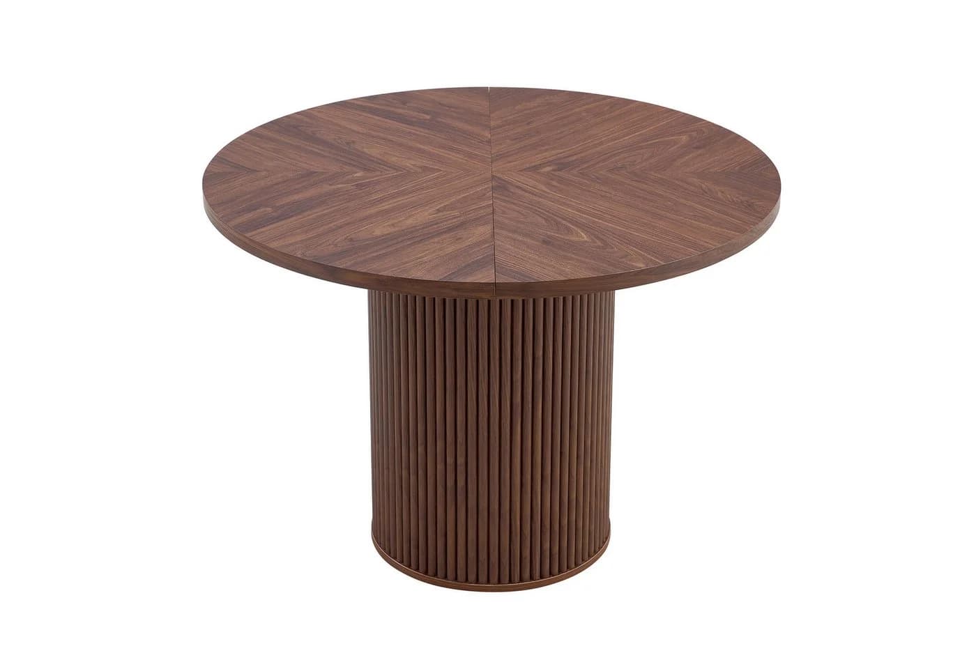 JUFU Esstisch rund 100 cm MDF Modernes Design Nussbaum-Optik - Bild 3