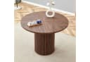 JUFU Esstisch rund 100 cm MDF Modernes Design Nussbaum-Optik Bild 4