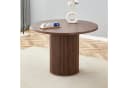 JUFU Esstisch rund 100 cm MDF Modernes Design Nussbaum-Optik Bild 5