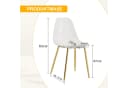JUFU Esszimmerstuhl 4er-Set Transparent Acryl Metallbeine Bild 1