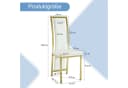 gopop Esszimmerstuhl 2er Set Schwarz-Gold Metallrahmen Bild 1