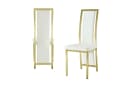 gopop Esszimmerstuhl 2er Set Schwarz-Gold Metallrahmen Bild 2