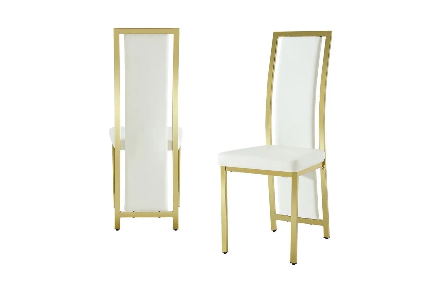 gopop Esszimmerstuhl 2er Set Schwarz-Gold Metallrahmen - Bild 2