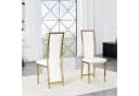 gopop Esszimmerstuhl 2er Set Schwarz-Gold Metallrahmen Bild 3