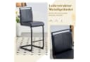i@home Barhocker 2er Set Schwarz Kunstleder Metallbeine Bild 1