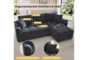 i@home Ecksofa 3-Sitzer L-Form Sofa mit Chaiselongue & 2 Zierkissen Grau/Beige Bild 1
