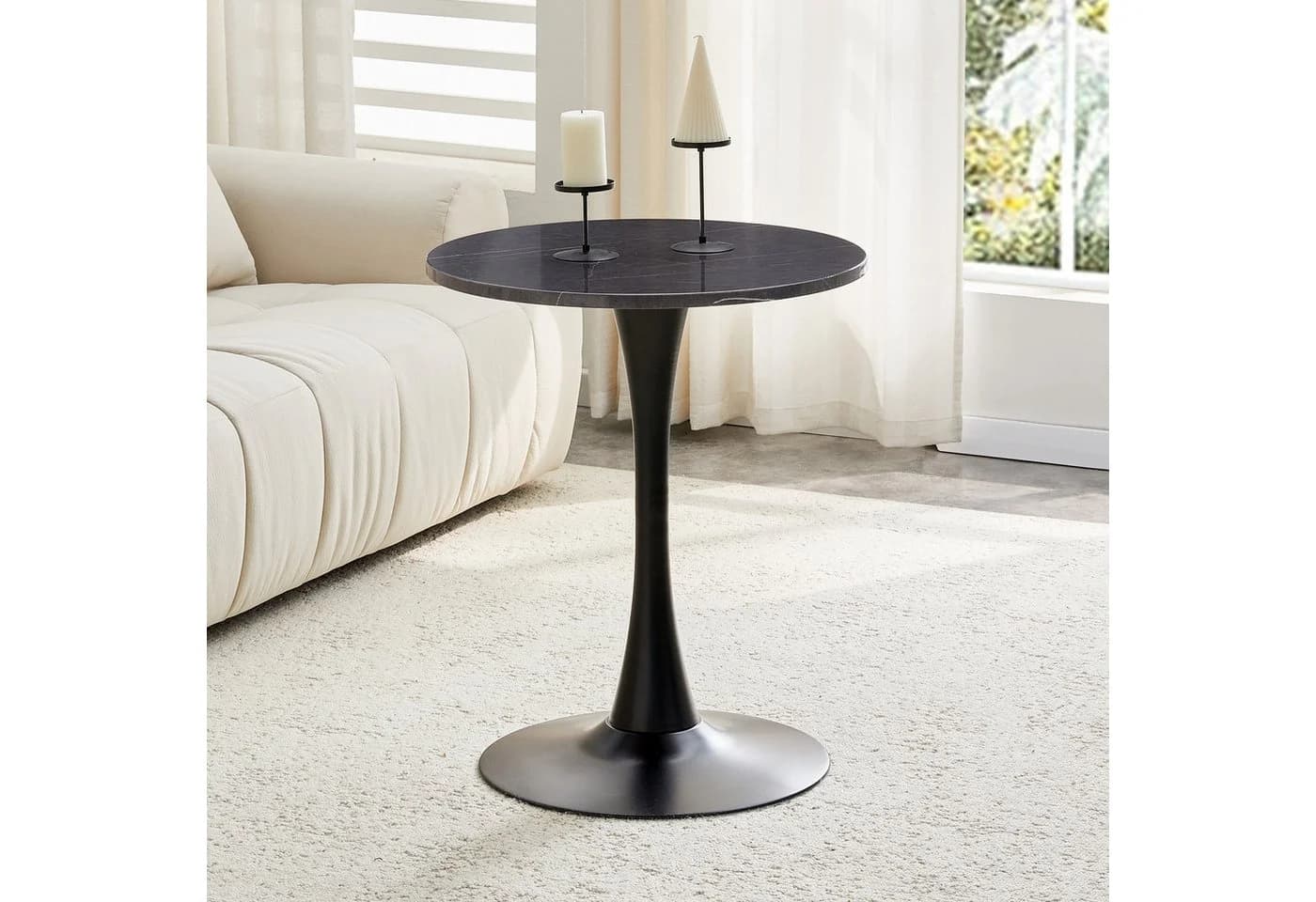 i@home Runder Esstisch MDF Schwarz/Gold Mid-Century Design - Bild 2