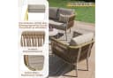 i@home Gartenlounge-Set 6-tlg. Beige PE-Rattan Sitzgruppe Bild 3