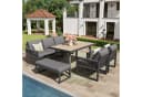 i@home Gartenlounge-Set 5-tlg. Grau Polyrattan Bild 2
