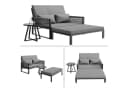 i@home Gartenlounge-Set 2-in-1 Sofa-Bett Grau Bild 1