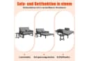 i@home Gartenlounge-Set 2-in-1 Sofa-Bett Grau Bild 4