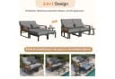 i@home Gartenlounge-Set Modulares Sofa-Bett mit verstellbarer Rückenlehne & Glastisch Bild 5