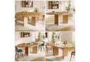 i@home Esstisch Teleskoptisch 120-160cm Ausziehbar Natur/Walnut/Schwarz Bild 1