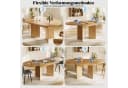 i@home Esstisch Teleskoptisch 120-160cm Ausziehbar Natur/Walnut/Schwarz Bild 5