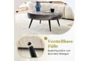 i@home Couchtisch Runder Kaffeetisch 70 cm Holzoptik Schwarz Metallbeine Bild 5