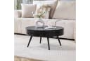 i@home Runder Couchtisch 70cm Holzoptik Schwarz Metallbeine Bild 2
