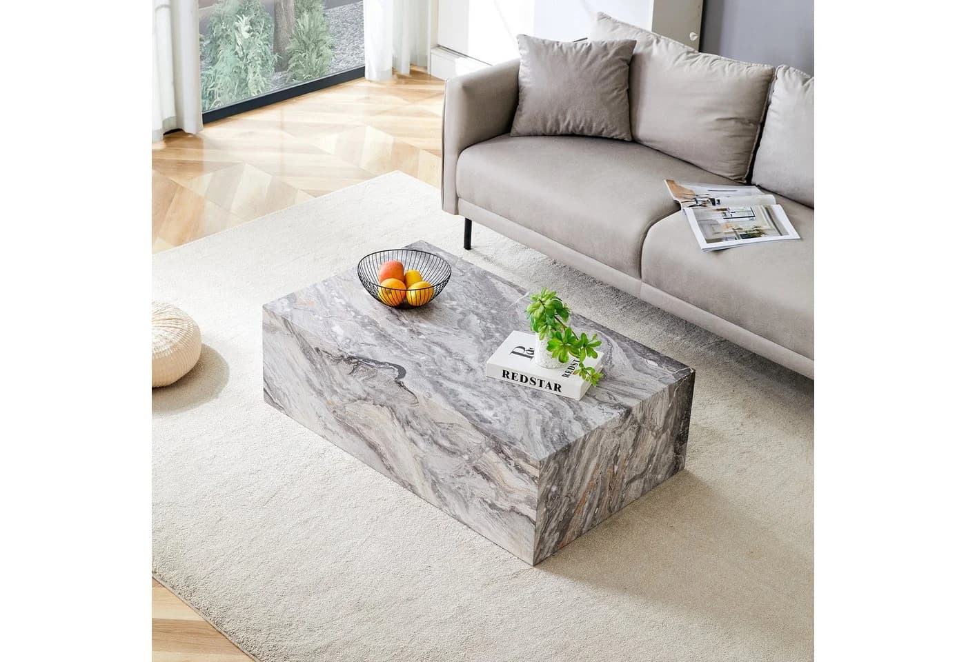 i@home Couchtisch Grau Holzoptik Modern Skandinavisch