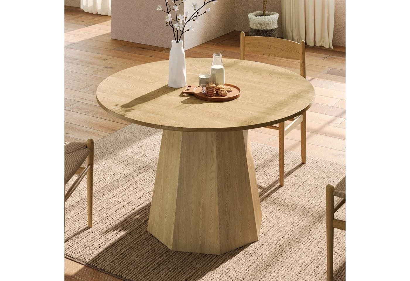 i@home Runder Esstisch 120cm Eiche Skandi Design - Bild 5