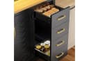 i@home Hochschrank Landhausstil 4 Türen LED Schwarz Bild 1