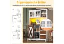 i@home Hochschrank Küchenschrank mit LED Beleuchtung und Schiebetür Weiß Bild 3