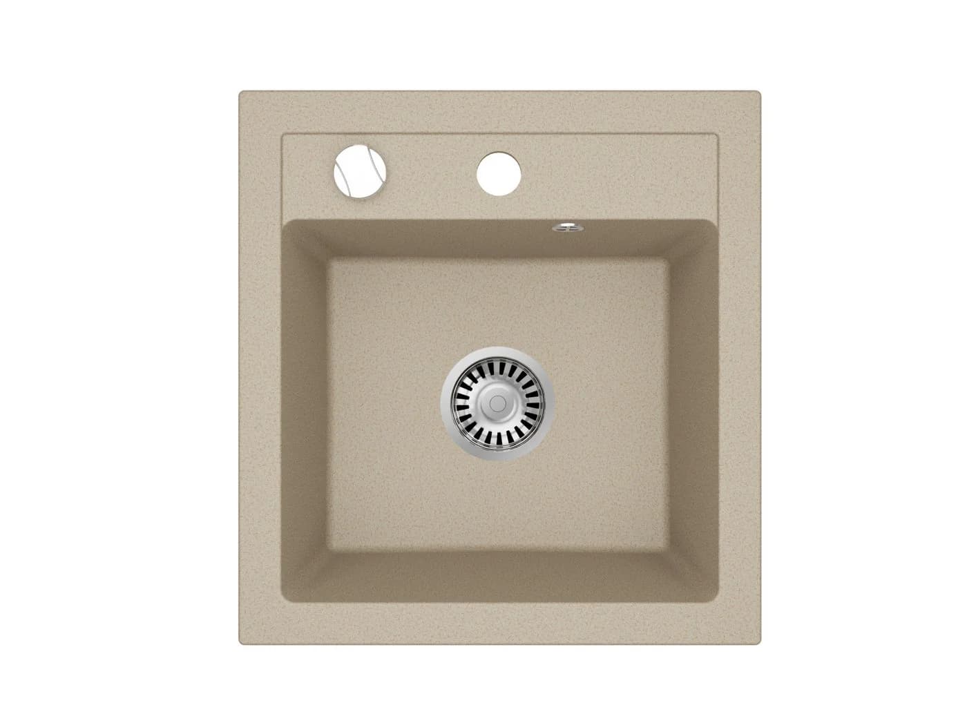 Faizee Möbel Granitspüle Eckig Beige mit Siphon - Bild 3