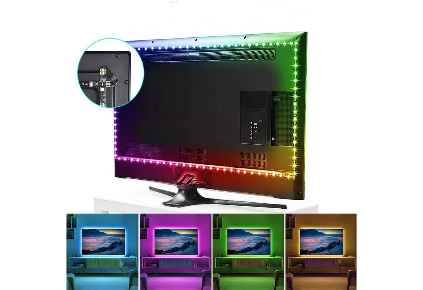 KINSI LED TV Hintergrundbeleuchtung RGB mit Fernbedienung - Bild 3