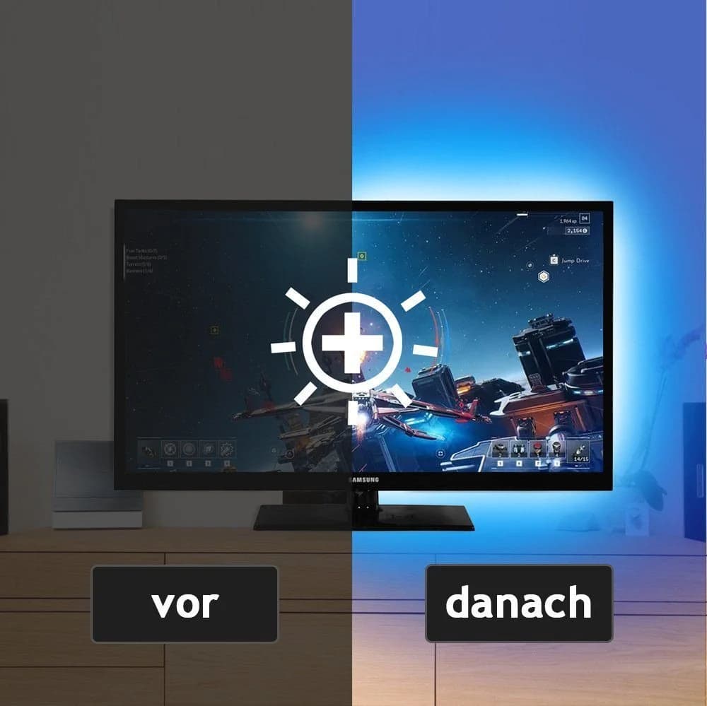 KINSI LED TV Hintergrundbeleuchtung RGB mit Fernbedienung - Bild 5
