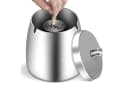 KINSI Aschenbecher Edelstahl mit Deckel Winddicht Geruchsneutral Bild 2