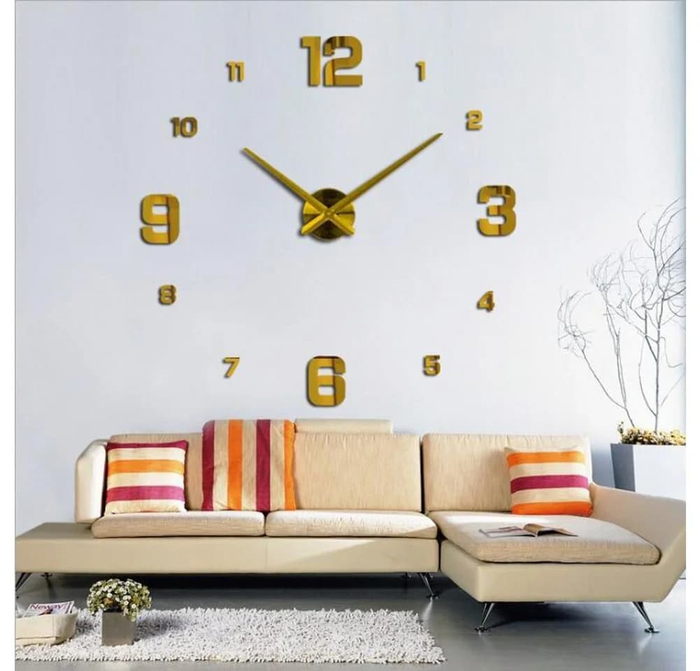 KINSI Wanduhr Große dekorative 3D-Wanduhr, 100 cm-120 cm - Bild 5