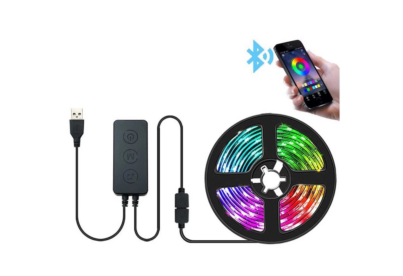 KINSI LED Stripe LED TV-Hintergrundbeleuchtung RGB Bluetooth App - Bild 2