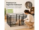 Tekoo Welpenlaufstall 6 Paneele Metall Schwarz Bild 4