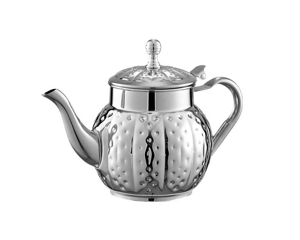 Tekoo Teekanne Edelstahl 0,8l Hammerschlag-Design Silber - Bild 2