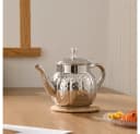 Tekoo Teekanne Edelstahl 0,8l Hammerschlag-Design Silber Bild 5