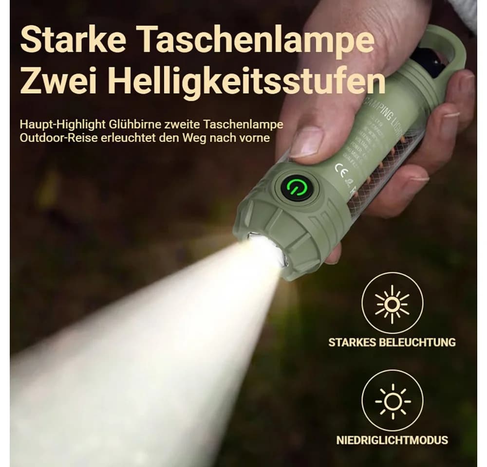 Tekoo LED Campinglampe mit USB-C Ladeung und Rotlicht - Bild 3