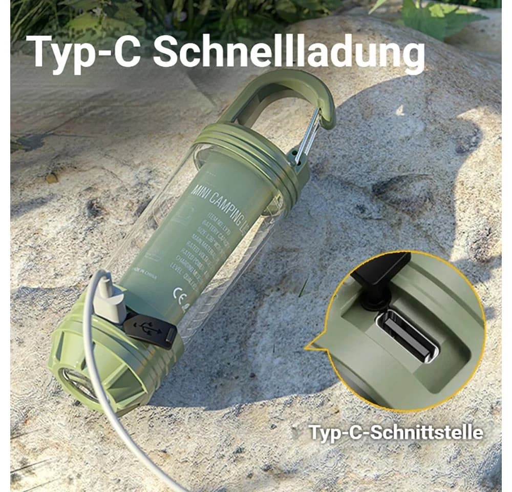 Tekoo LED Campinglampe mit USB-C Ladeung und Rotlicht - Bild 4