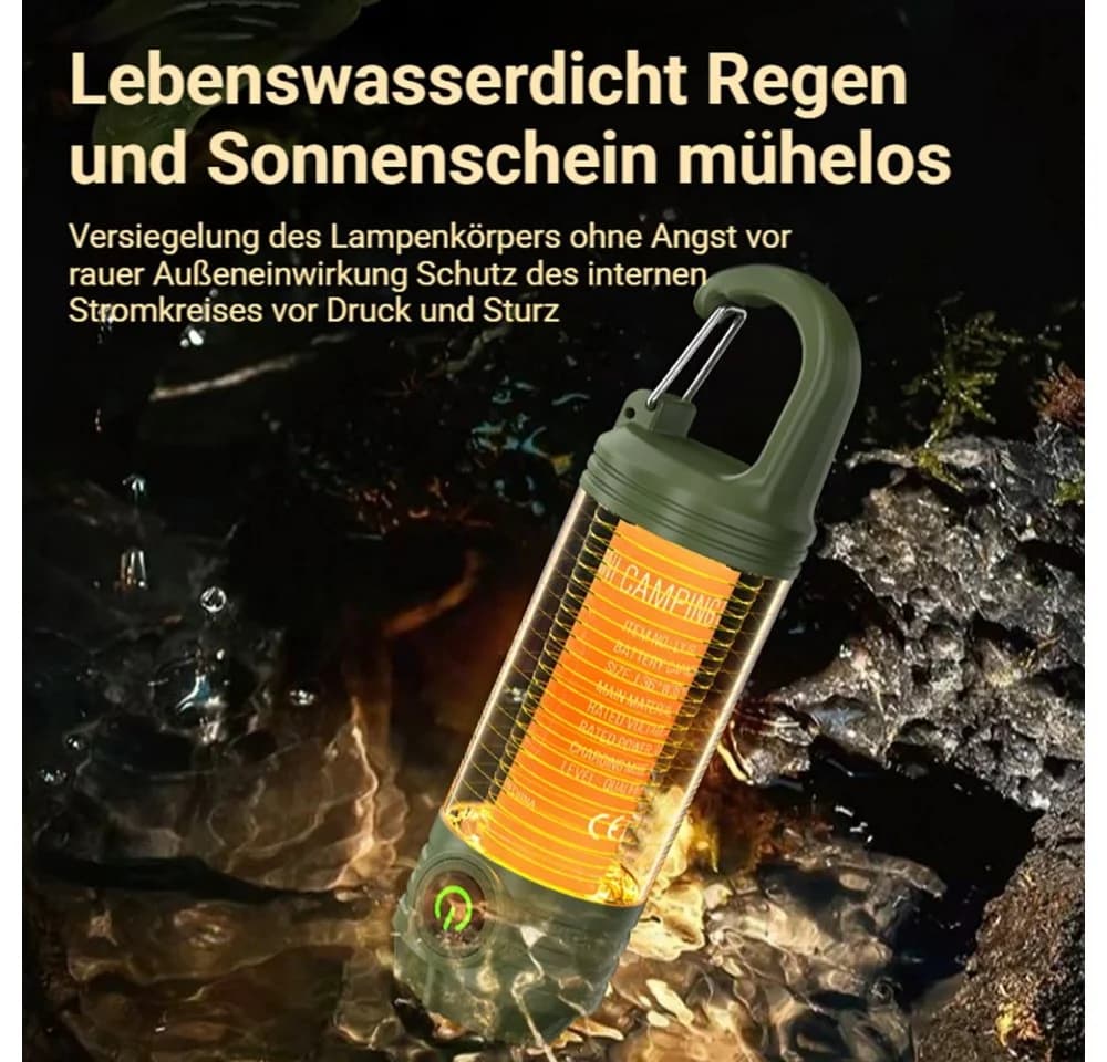 Tekoo LED Campinglampe mit USB-C Ladeung und Rotlicht - Bild 5
