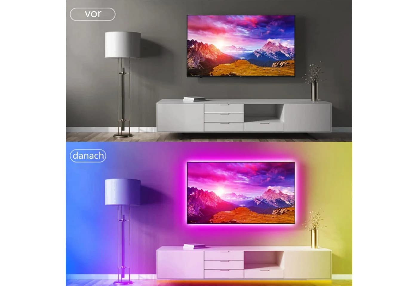 KINSI LED Stripe Bluetooth-Lichtleiste RGB mit APP-Steuerung - Bild 3