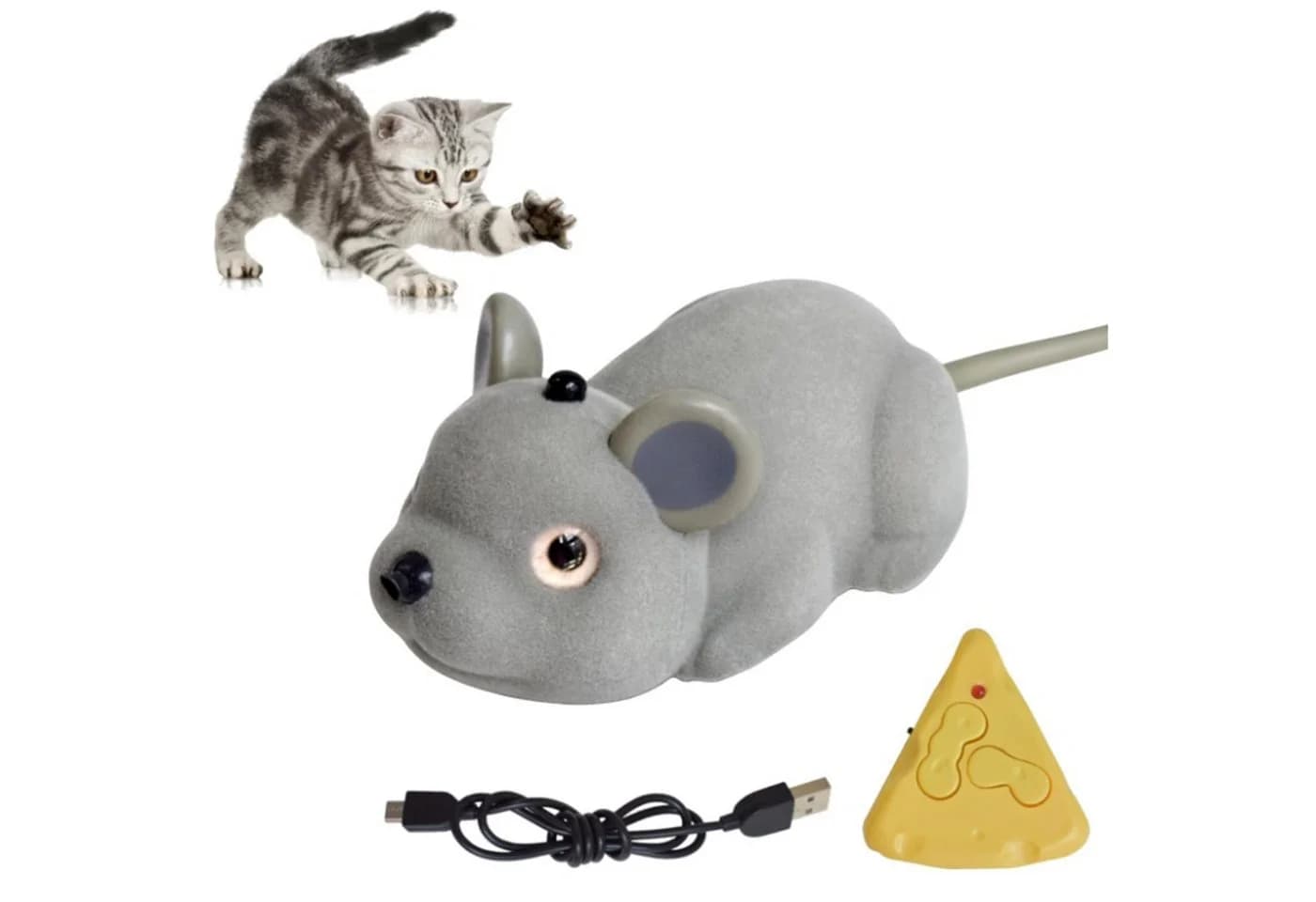 KINSI Interaktives Katzenspielzeug Maus mit Sensor & Fernbedienung - Bild 2