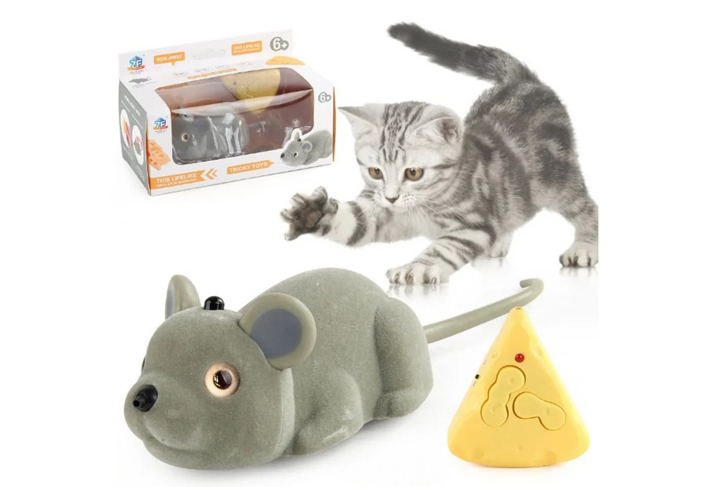 KINSI Interaktives Katzenspielzeug Maus mit Sensor & Fernbedienung - Bild 5