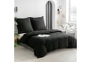 Good Nite Bettwäsche 3-teilig Mikrofaser Schwarz Streifen Bild 3