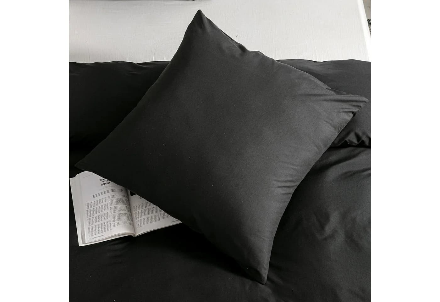 Good Nite Bettwäsche 3-teilig Mikrofaser Schwarz Streifen - Bild 5