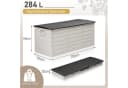 LALAHO Gartenbox mit Rollen Wasserdicht 280 L Kunststoff Bild 1