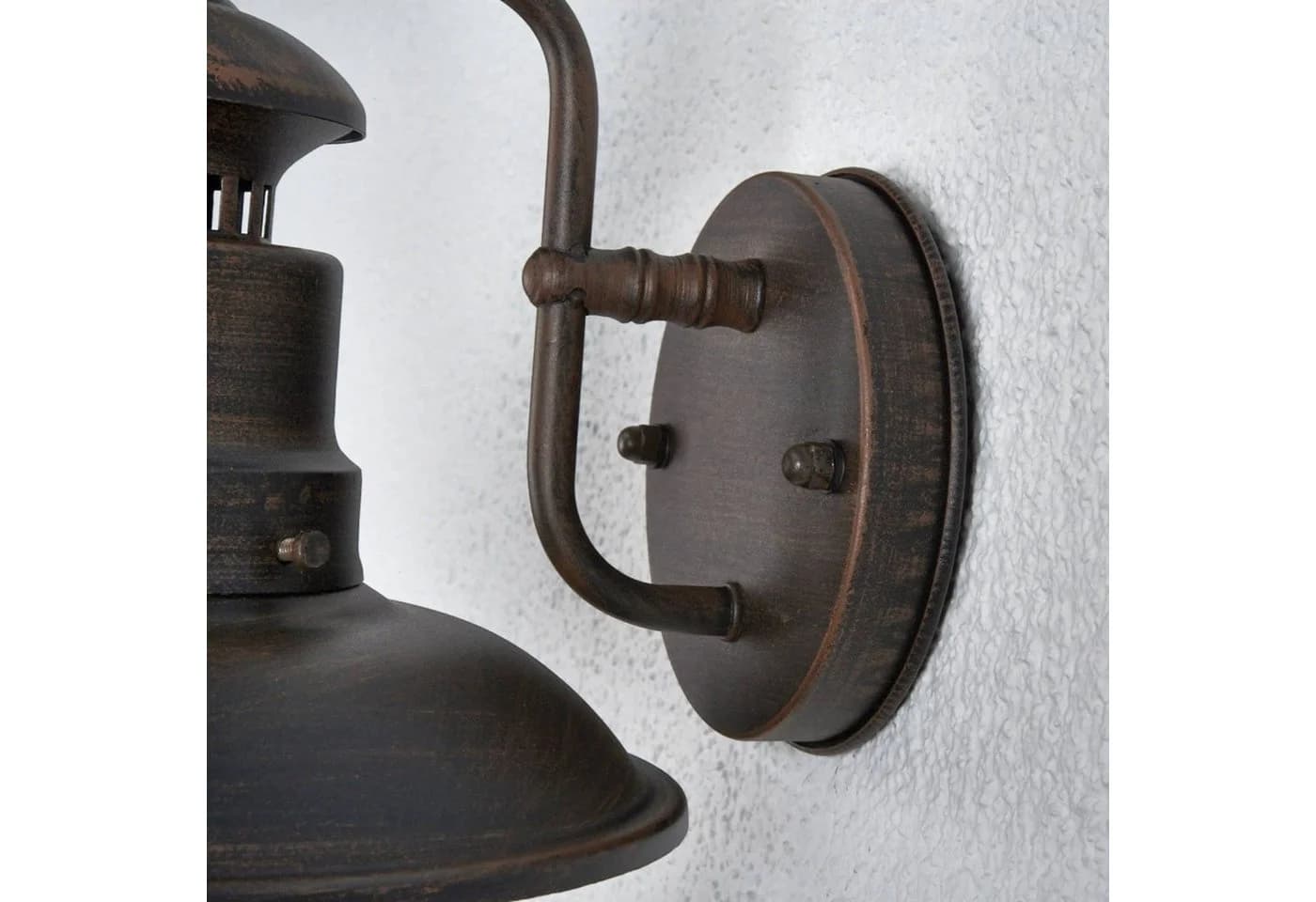 Lindby Eddie Außen-Wandleuchte Rustikal Dimmbar Eisen Glas Rostbraun Klar - Bild 4