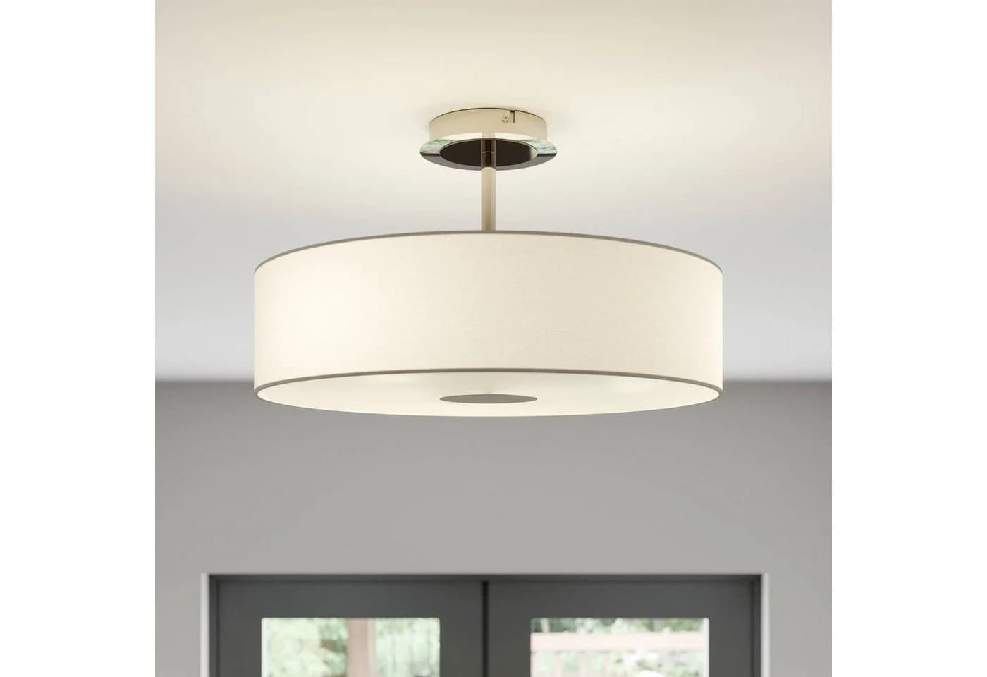 Lindby Deckenleuchte Josia Weiß Stoff 47 cm - Bild 2