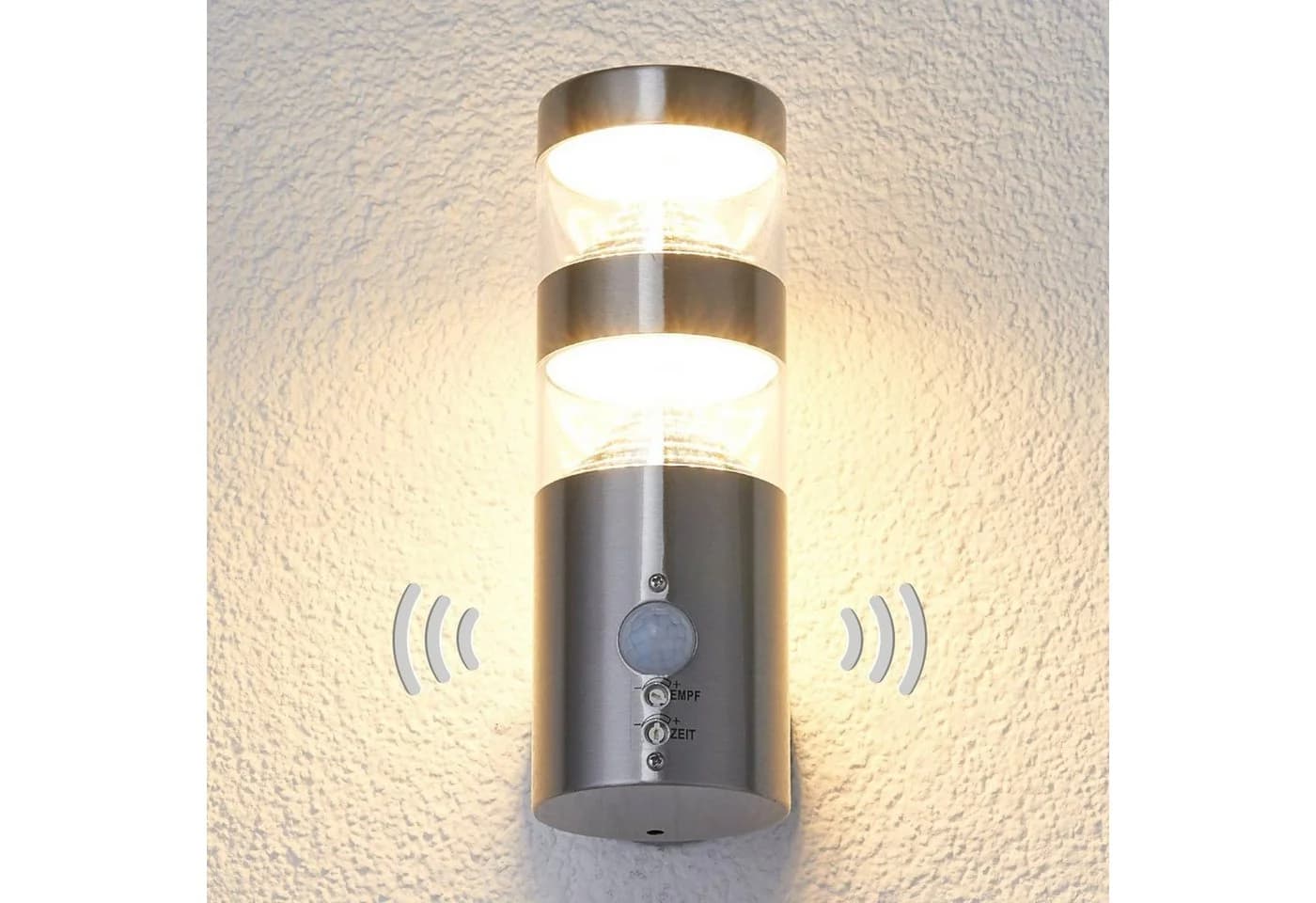 Lindby Außen-Wandleuchte Lanea LED 9W warmweiß mit Bewegungsmelder - Bild 4