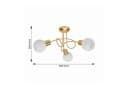 Lindby Deckenleuchte Elaina Metall Gold/Messing 3x4,5W LED Bild 5