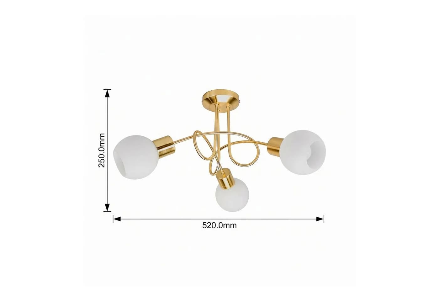 Lindby Deckenleuchte Elaina Metall Gold/Messing 3x4,5W LED - Bild 5